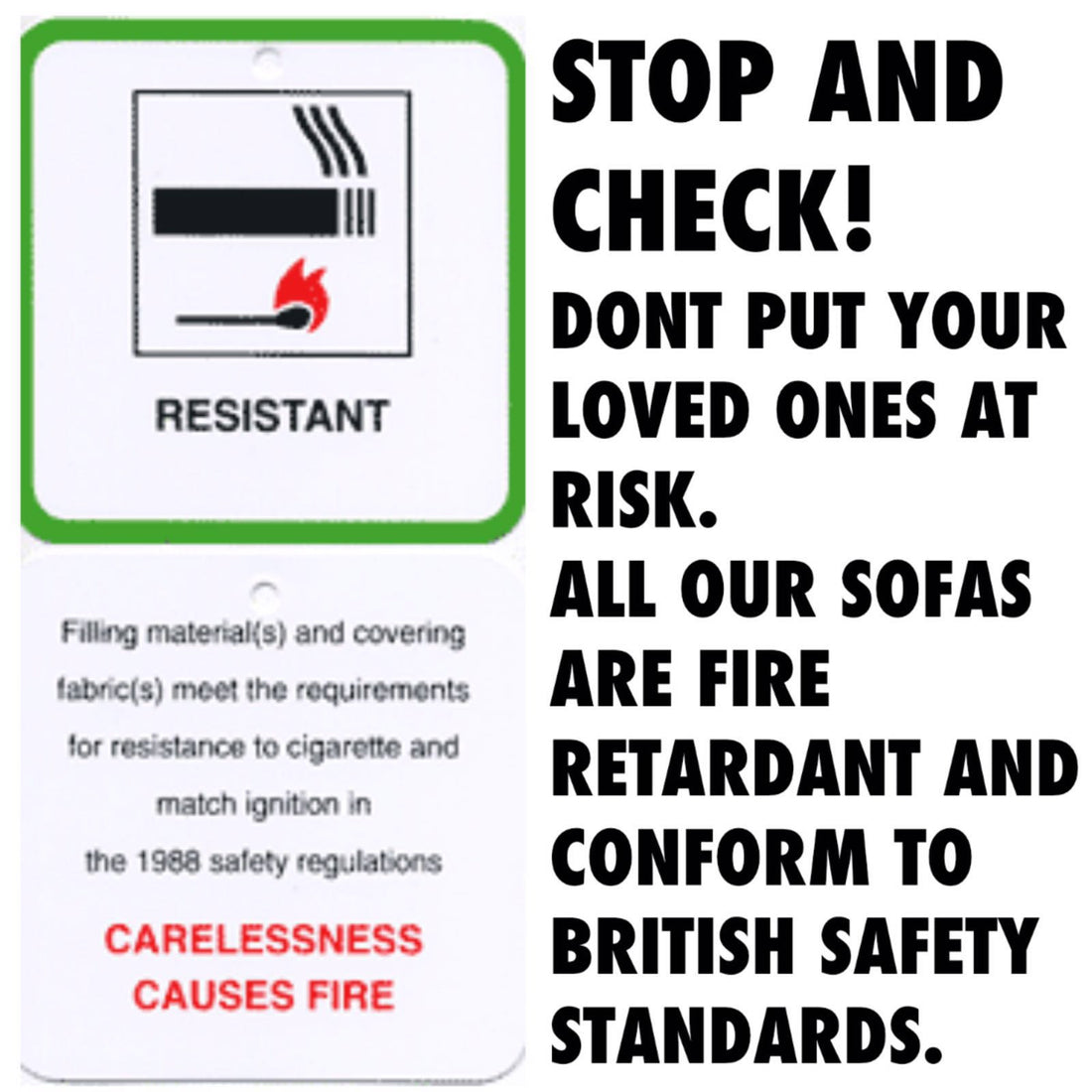 STOP AND CHECK! Does your sofa conform to British safety standards