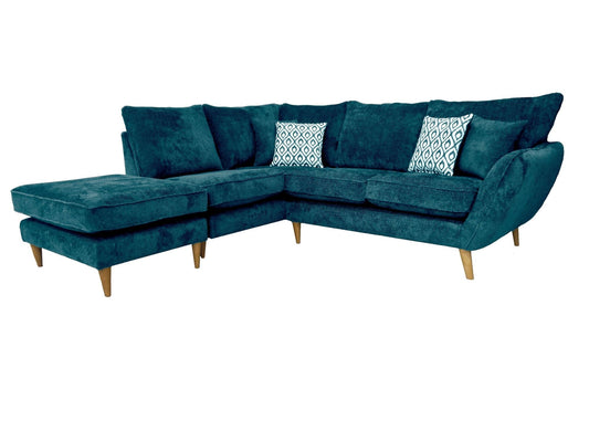 Perth 1 Arm (Including Footstool) Left Hand Chaise Formal Back Corner Sofa