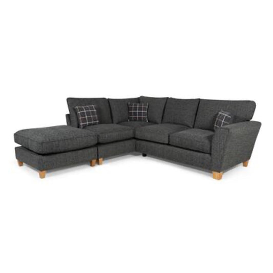 Lucy 1 Arm (Including Footstool) Left Hand Chaise Formal Back Corner Sofa (Express)