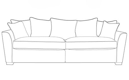 Reverie 4 Seater Pillow Back Modular Sofa