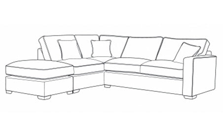 Chic (P, LFC, R2) Left Hand Facing Formal Back Corner Sofa