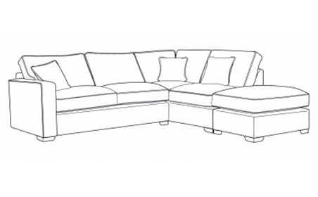 Chic (L2, RFC, P) Right Hand Facing Formal Back Corner Sofa