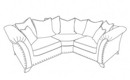 Veda (L1, CO, R1) Pillow Back Corner Sofa