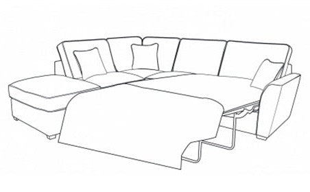 Fantasy (R2S,LFC,P) Left Hand Facing Formal Back Corner Sofa Bed