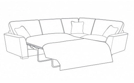 Fantasy (L2S,CO,R1) Right Hand Facing Formal Back Corner Sofa Bed