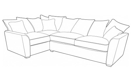 Fantasy (L2C, R2) Left Hand Facing Pillow Back Corner Sofa