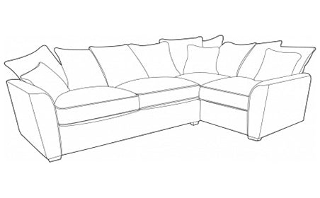 Fantasy (L2,CO,R1) Right Hand Facing Pillow Back Corner Sofa