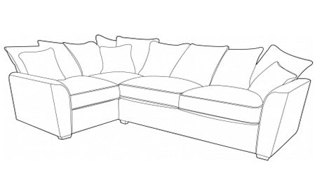 Fantasy (L1,CO,R2) Left Hand Facing Pillow Back Corner Sofa
