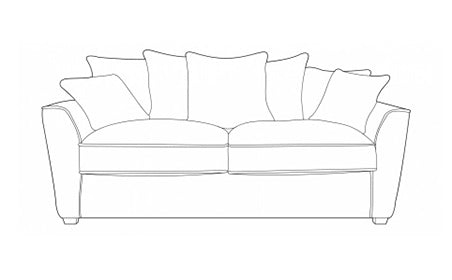 Fantasy 3 Seater Pillow Back Sofa