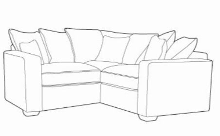 Chic (L1, CO, R1) Pillow Back Corner Sofa