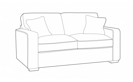 Chic 3 Seater Formal Back Sofa