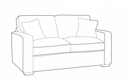 Chic 2 Seater Formal Back Sofa