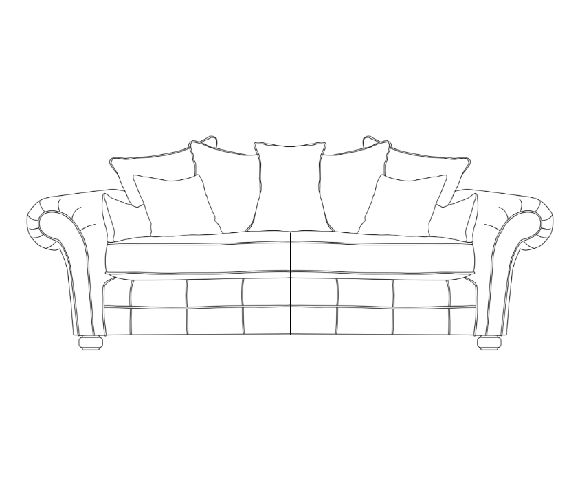 Derwent 3 Seater Pillow Back Sofa