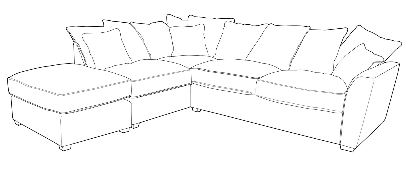 Fantasy (P, LFC, R2) Left Hand Facing Pillow Back Corner Sofa