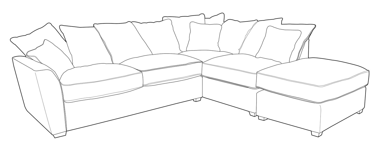 Fantasy (L2, RFC, P) Right Hand Facing Pillow Back Corner Sofa