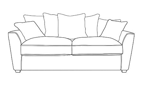Reverie 3 Seater Pillow Back Sofa
